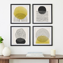 Black Calla Wood Photo Frames (Set of 4)
